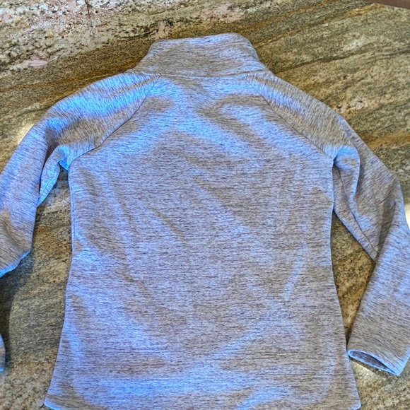 Athleta COZY KARMA Rose Gold Heather Quarter Zip Asymmetrical Sweatshirt XS - Picture 6 of 6